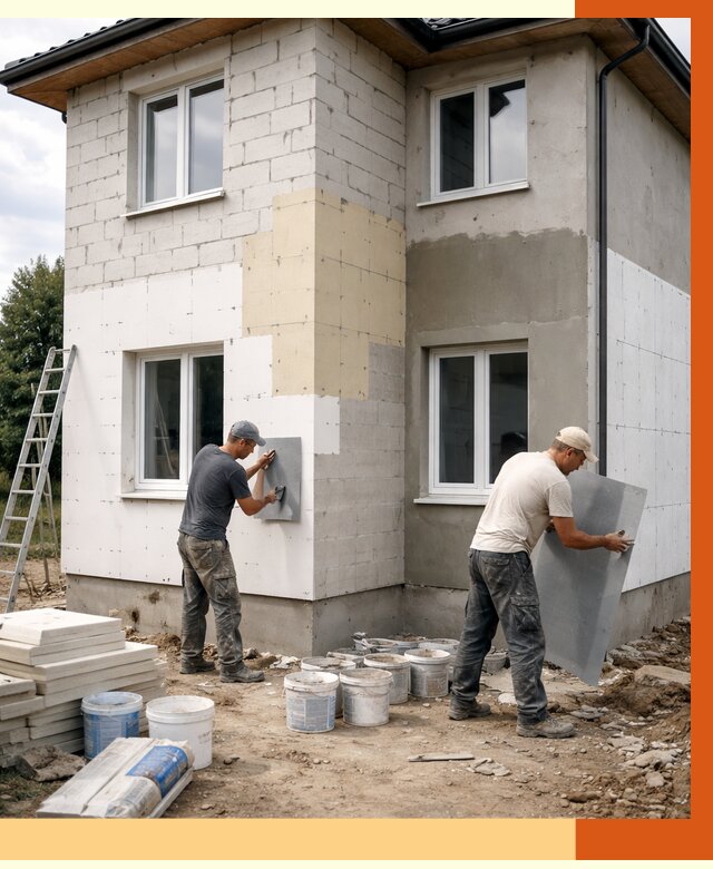 Утепление дома из газобетона в Мариинске от 4283 руб./м² — заказать у ТепломастерМрн